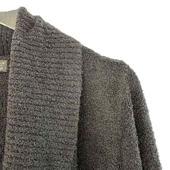 Barefoot Dreams XS/S CozyChic Lite Circle Cardigan Black Open Front Women 452 - Picture 4 of 8